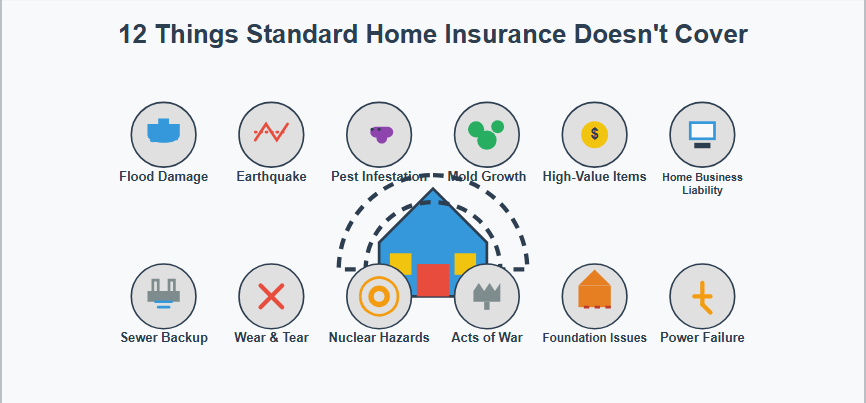 12 THINGS standard home Insurance Does't cover